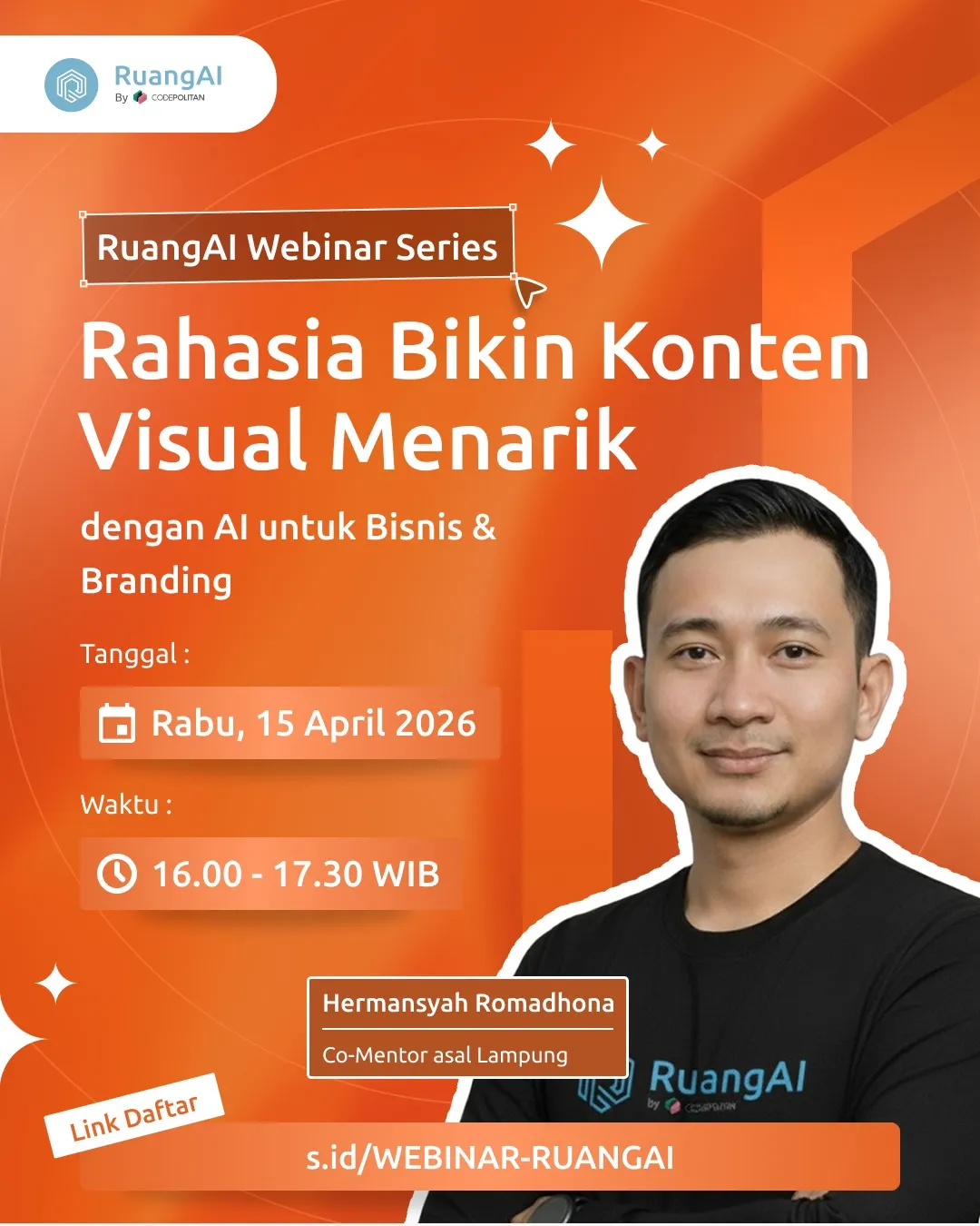 Thumbnail untuk Rahasia Bikin Konten Visual Menarik dengan AI untuk Bisnis & Branding